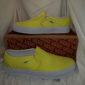 Yellow Classic Vans Slip-ons